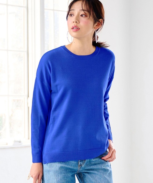 RANAN(ラナン)の「洗えるクルーネックカシミヤタッチニット(ニット/セーター・レディース・グレー/マスタード/ピンク系その他/ピンク/ブラック/サンドグレー/レッド系その他/ブルー/オフホワイト/ネイビー・M/L/LL)」の14枚目の写真