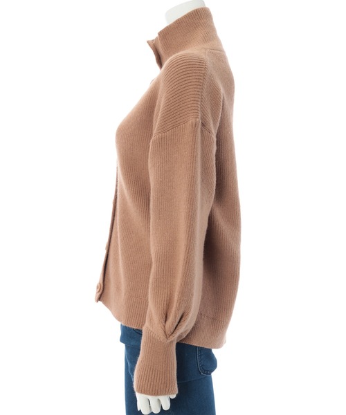 fifth（フィフス）の「ボリューム袖ハイネックニットカーディガン（カーディガン/ボレロ・レディース・ブラック/グレー/キャメル・MEDIUM）」の12枚目の写真