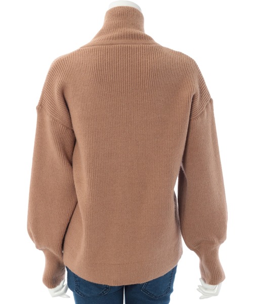 fifth（フィフス）の「ボリューム袖ハイネックニットカーディガン（カーディガン/ボレロ・レディース・ブラック/グレー/キャメル・MEDIUM）」の13枚目の写真