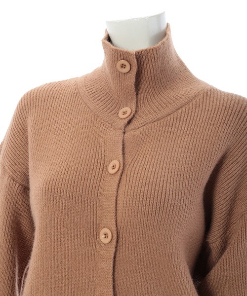 fifth（フィフス）の「ボリューム袖ハイネックニットカーディガン（カーディガン/ボレロ・レディース・ブラック/グレー/キャメル・MEDIUM）」の10枚目の写真