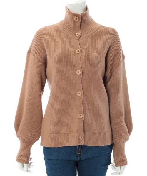 fifth（フィフス）の「ボリューム袖ハイネックニットカーディガン（カーディガン/ボレロ・レディース・ブラック/グレー/キャメル・MEDIUM）」の6枚目の写真