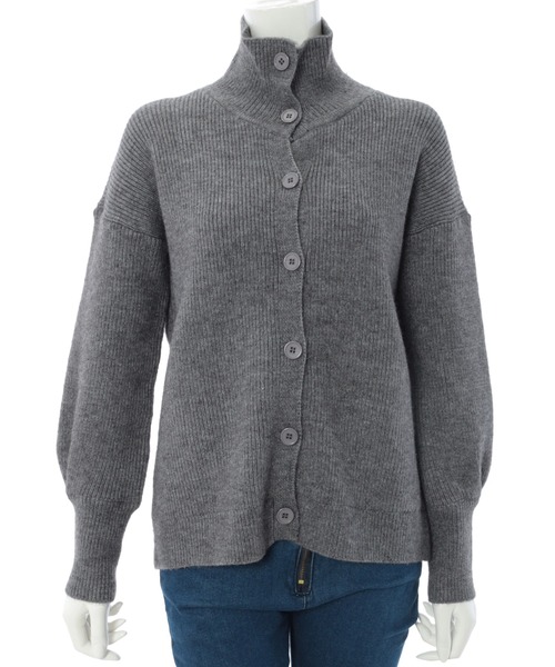 fifth（フィフス）の「ボリューム袖ハイネックニットカーディガン（カーディガン/ボレロ・レディース・ブラック/グレー/キャメル・MEDIUM）」の5枚目の写真