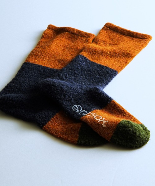 rasox（ラソックス）の「rasox（ラソックス）/パネルパターン・クルー ソックス 靴下 ルームソックス（ソックス/靴下・レディース・グレー/イエロー/ネイビー/モカ・LARGE/MEDIUM/SMALL）」の4枚目の写真