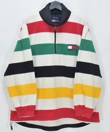 【ヴィンテージ古着】TOMMY HILFIGER/トミーヒルフィガー ロゴ ハーフジップ フリース