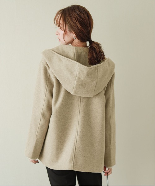 La-gemme（ラジェム）の「フード付きウール混ハーフコート（その他