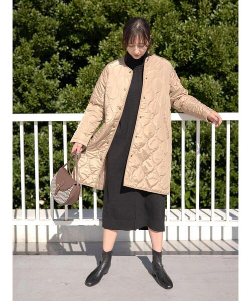 earth music&ecology（アースミュージックアンドエコロジー）の「Ｉラインニットワンピース＊（ワンピース・レディース・ブラック/ベージュ/グレー/ブルー・FREE）」の17枚目の写真