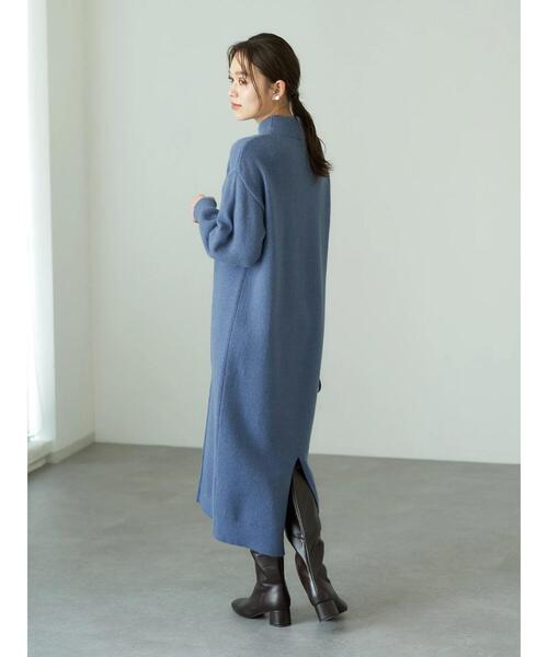 earth music&ecology（アースミュージックアンドエコロジー）の「Ｉラインニットワンピース＊（ワンピース・レディース・ブラック/ベージュ/グレー/ブルー・FREE）」の20枚目の写真