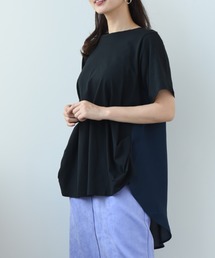 Supple Cotton変形ピンタックプルオーバー