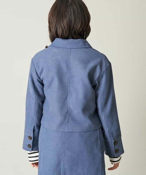 A de a.v.v（アードアー・ヴェ・ヴェ）の「（SET UP対応）ダブルボタンショートテーラードジャケット（テーラードジャケット・レディース・ブラック/ブルー・38/36）」の12枚目の写真