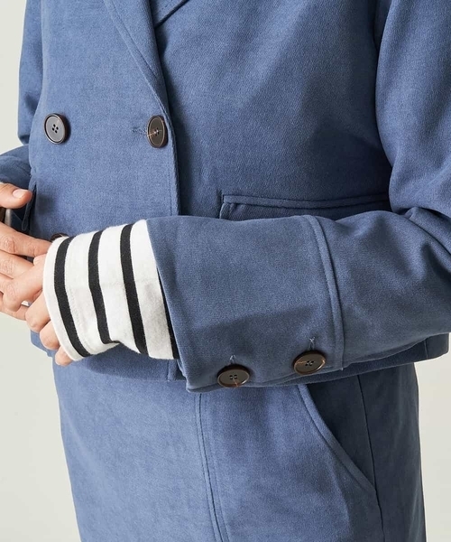 A de a.v.v（アードアー・ヴェ・ヴェ）の「（SET UP対応）ダブルボタンショートテーラードジャケット（テーラードジャケット・レディース・ブラック/ブルー・38/36）」の14枚目の写真