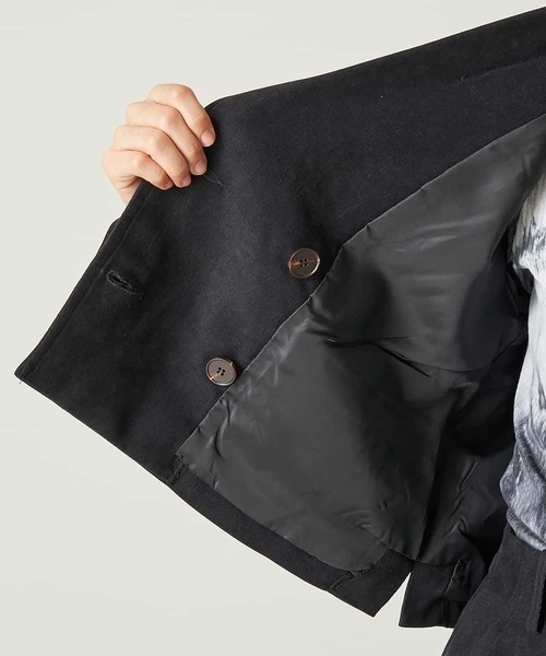 A de a.v.v（アードアー・ヴェ・ヴェ）の「（SET UP対応）ダブルボタンショートテーラードジャケット（テーラードジャケット・レディース・ブラック/ブルー・38/36）」の20枚目の写真