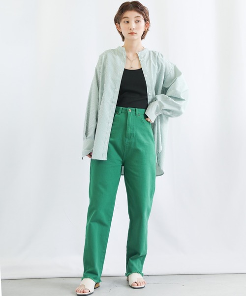 select MOCA（セレクトモカ）の「カップ付きバックオープンタンクトップ（タンクトップ・レディース・ブラック/パープル/オレンジ/アイボリー・FREE）」の7枚目の写真