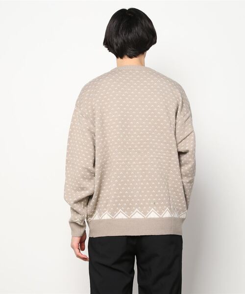 JOHN'S CLOSET(ジョンズクローゼット)の「【i】アクリルバーズアイジャガードクルーネックニット(ニット/セーター・メンズ・チャコールグレー/グリーン/ベージュ・MEDIUM/LARGE/X-LARGE)」の10枚目の写真
