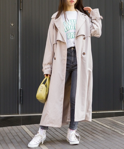 SpRay（スプレイ）の「【WEB限定】ヨーク切替キャンディスリーブトレンチコート（トレンチコート・レディース・ベージュ/ブルー/ライトベージュ/グレイッシュベージュ・MEDIUM/LARGE）」の20枚目の写真