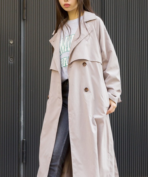 SpRay（スプレイ）の「【WEB限定】ヨーク切替キャンディスリーブトレンチコート（トレンチコート・レディース・ベージュ/ブルー/ライトベージュ/グレイッシュベージュ・MEDIUM/LARGE）」の15枚目の写真