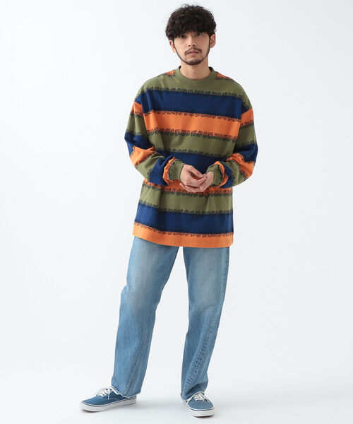 BEAMS（ビームス）の「BEAMS / ジャガード イージー クルーネック（Tシャツ/カットソー・メンズ・グリーン系その他/ホワイト系その他・XL/S/L/M）」の15枚目の写真