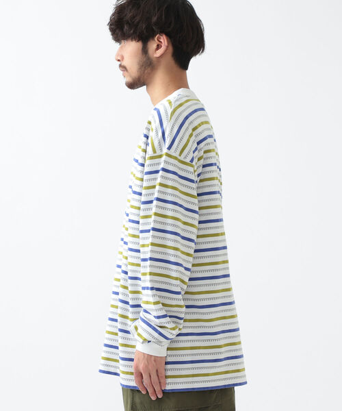 BEAMS（ビームス）の「BEAMS / ジャガード イージー クルーネック（Tシャツ/カットソー・メンズ・グリーン系その他/ホワイト系その他・XL/S/L/M）」の19枚目の写真