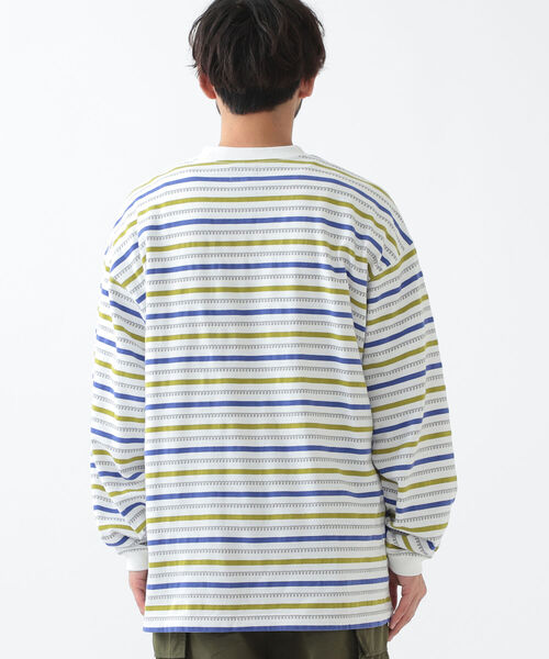 BEAMS（ビームス）の「BEAMS / ジャガード イージー クルーネック（Tシャツ/カットソー・メンズ・グリーン系その他/ホワイト系その他・XL/S/L/M）」の20枚目の写真