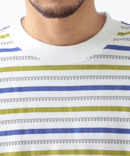 BEAMS（ビームス）の「BEAMS / ジャガード イージー クルーネック（Tシャツ/カットソー・メンズ・グリーン系その他/ホワイト系その他・XL/S/L/M）」の21枚目の写真