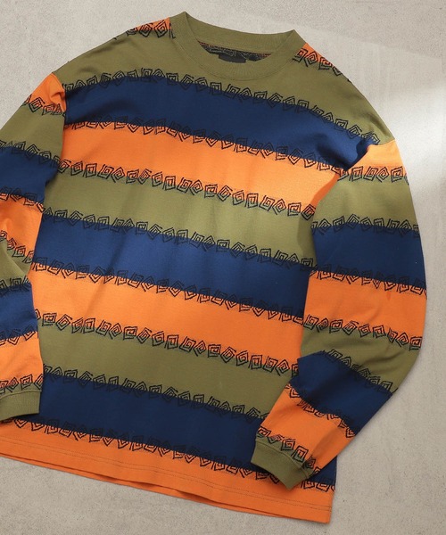BEAMS（ビームス）の「BEAMS / ジャガード イージー クルーネック（Tシャツ/カットソー・メンズ・グリーン系その他/ホワイト系その他・XL/S/L/M）」の2枚目の写真
