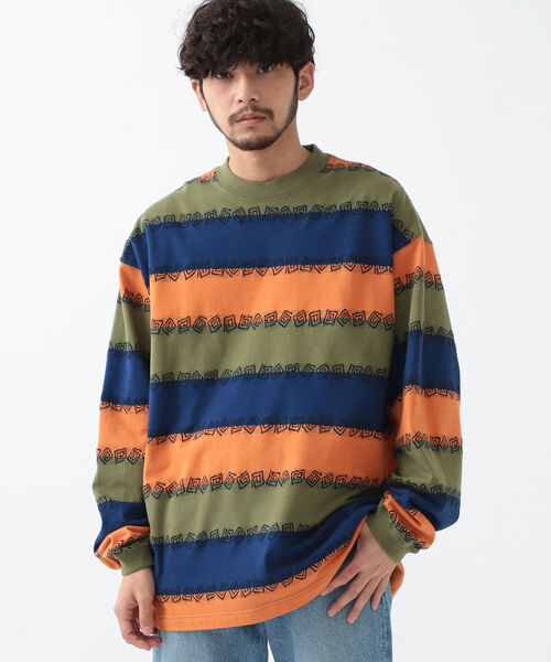 BEAMS（ビームス）の「BEAMS / ジャガード イージー クルーネック（Tシャツ/カットソー・メンズ・グリーン系その他/ホワイト系その他・XL/S/L/M）」の16枚目の写真