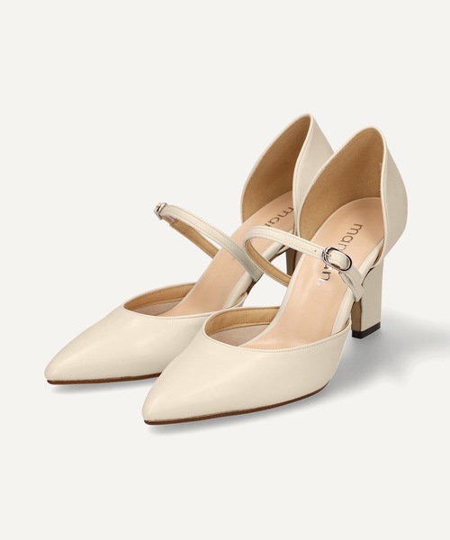MAMIAN（マミアン）の「ストラップデザイン セパレートパンプス (8.0cmヒール)（パンプス・レディース・ブラック/ベージュ/アイボリー・22.5cm/23.5cm/24.5cm/23.0cm/24.0cm/22.0cm）」の2枚目の写真