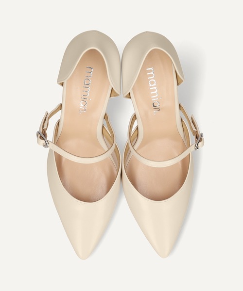 MAMIAN（マミアン）の「ストラップデザイン セパレートパンプス (8.0cmヒール)（パンプス・レディース・ブラック/ベージュ/アイボリー・22.5cm/23.5cm/24.5cm/23.0cm/24.0cm/22.0cm）」の17枚目の写真