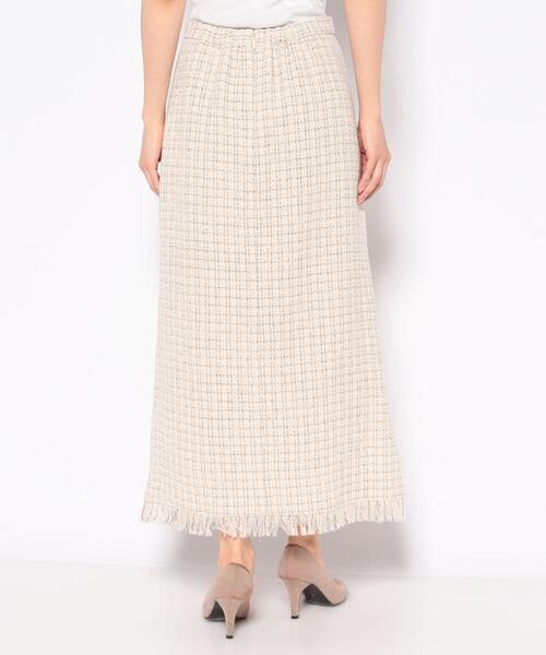 en recre（アンレクレ）の「【セットアップ対応商品】ツイードタイトスカート（スカート・レディース・ブラック/サンドベージュ・2）」の4枚目の写真