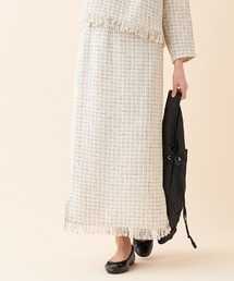 【セットアップ対応商品】ツイードタイトスカート