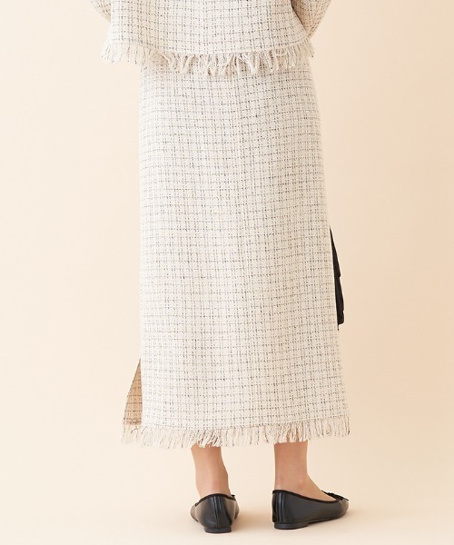 en recre（アンレクレ）の「【セットアップ対応商品】ツイードタイトスカート（スカート・レディース・ブラック/サンドベージュ・2）」の20枚目の写真