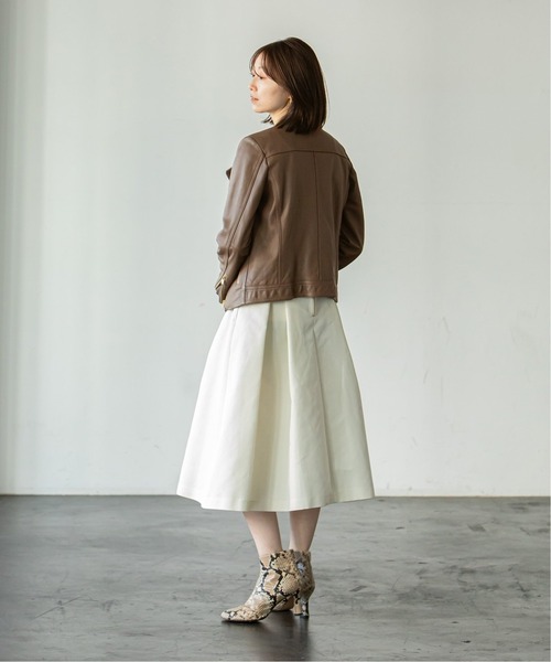 Noble（ノーブル）の「○《追加3》ソフトラムレザーライダースブルゾン