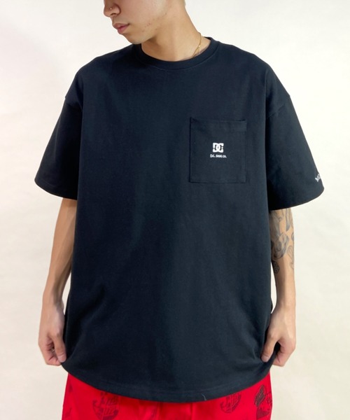 DC(ディーシー)の「DC/ディーシー ワイドフィット ワンポイント刺繍 ポケットTシャツ DST221021(Tシャツ/カットソー・メンズ・ブラック/グリーン/ホワイト・L/M/XL/2XL)」の3枚目の写真