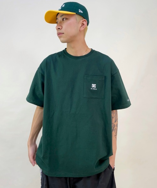 DC(ディーシー)の「DC/ディーシー ワイドフィット ワンポイント刺繍 ポケットTシャツ DST221021(Tシャツ/カットソー・メンズ・ブラック/グリーン/ホワイト・L/M/XL/2XL)」の12枚目の写真