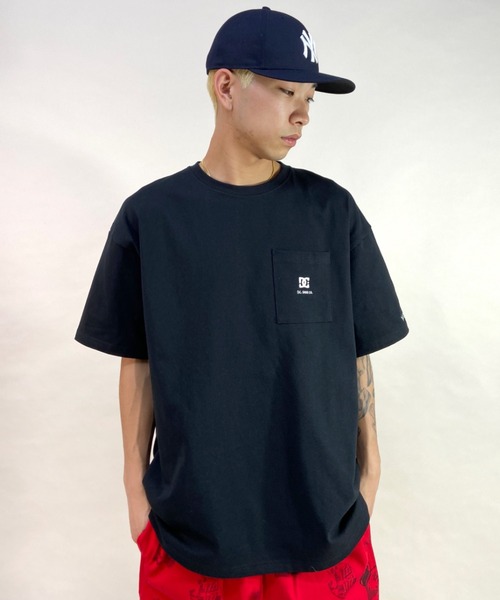DC(ディーシー)の「DC/ディーシー ワイドフィット ワンポイント刺繍 ポケットTシャツ DST221021(Tシャツ/カットソー・メンズ・ブラック/グリーン/ホワイト・L/M/XL/2XL)」の21枚目の写真