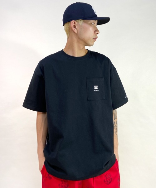 DC(ディーシー)の「DC/ディーシー ワイドフィット ワンポイント刺繍 ポケットTシャツ DST221021(Tシャツ/カットソー・メンズ・ブラック/グリーン/ホワイト・L/M/XL/2XL)」の22枚目の写真