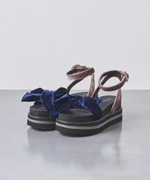 UNITED ARROWS | ＜NAOKO TSUJI+UNITED ARROWS＞ベルベット ウェッジ サンダル†(サンダル)
