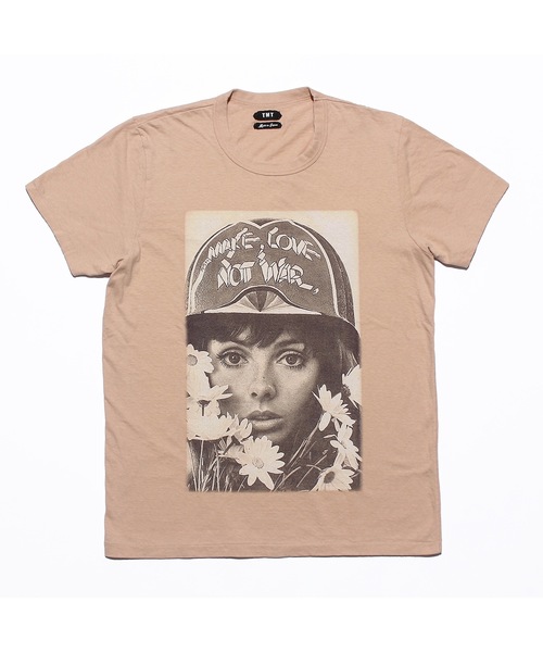 VINTAGE SLUB JERSEY S/SL TEE(FLOWER CHILD)