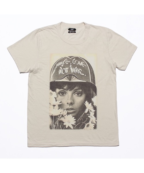 VINTAGE SLUB JERSEY S/SL TEE(FLOWER CHILD)