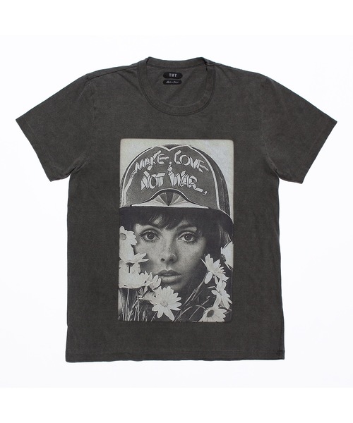 VINTAGE SLUB JERSEY S/SL TEE(FLOWER CHILD)