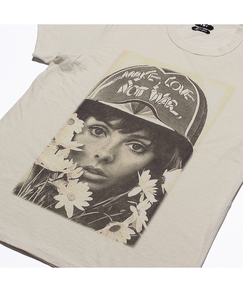 VINTAGE SLUB JERSEY S/SL TEE(FLOWER CHILD)