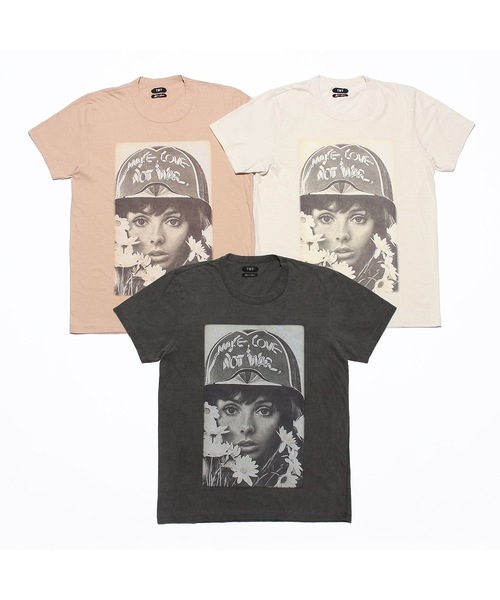 VINTAGE SLUB JERSEY S/SL TEE(FLOWER CHILD)