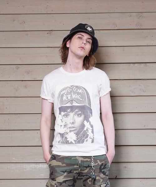 VINTAGE SLUB JERSEY S/SL TEE(FLOWER CHILD)
