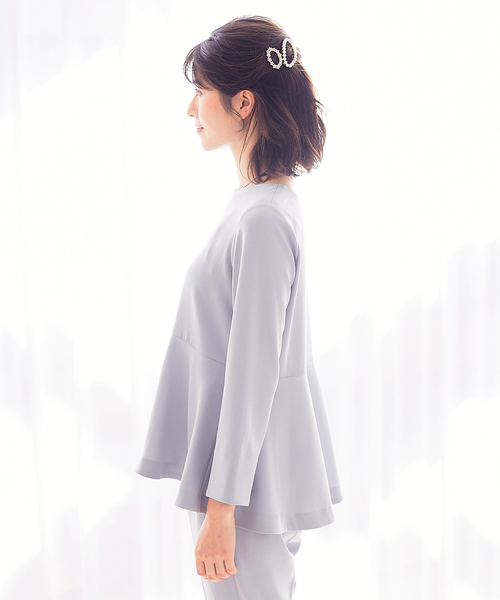 abahouse mavie（アバハウスマヴィ）の「ﾄﾞﾗｲﾀｯﾁｻﾃﾝﾌﾞﾗｳｽ（シャツ/ブラウス・レディース・ブラック/ネイビー/グレイッシュブルー・フリー）」の10枚目の写真