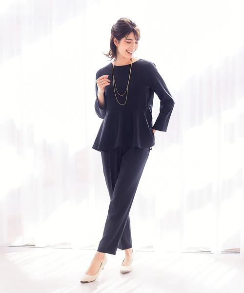 abahouse mavie（アバハウスマヴィ）の「ﾄﾞﾗｲﾀｯﾁｻﾃﾝﾌﾞﾗｳｽ（シャツ/ブラウス・レディース・ブラック/ネイビー/グレイッシュブルー・フリー）」の5枚目の写真