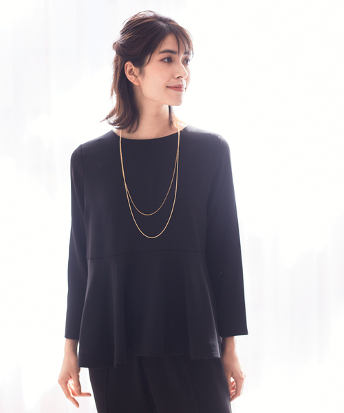 abahouse mavie（アバハウスマヴィ）の「ﾄﾞﾗｲﾀｯﾁｻﾃﾝﾌﾞﾗｳｽ（シャツ/ブラウス・レディース・ブラック/ネイビー/グレイッシュブルー・フリー）」の9枚目の写真