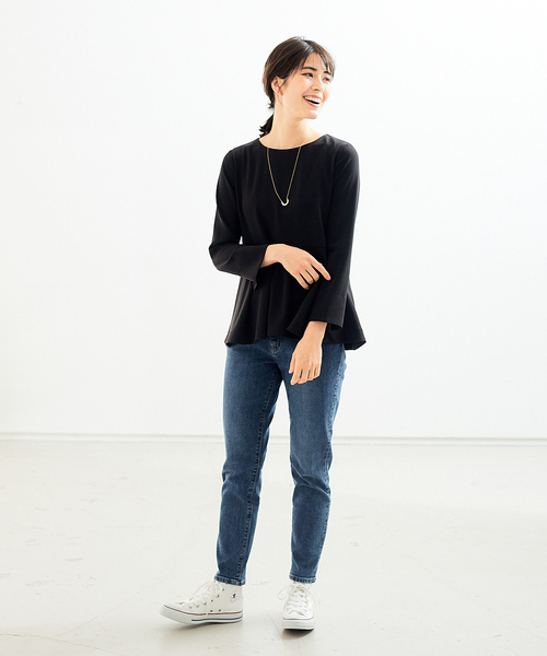 abahouse mavie（アバハウスマヴィ）の「ﾄﾞﾗｲﾀｯﾁｻﾃﾝﾌﾞﾗｳｽ（シャツ/ブラウス・レディース・ブラック/ネイビー/グレイッシュブルー・フリー）」の12枚目の写真