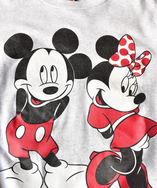 OLDMICKEY (オールドミッキー)の「【ヴィンテージ古着】90's Mickey & Minnie / ミッキー & ミニー スウェット USA製(スウェット・メンズ・グレー・SMALL)」の4枚目の写真