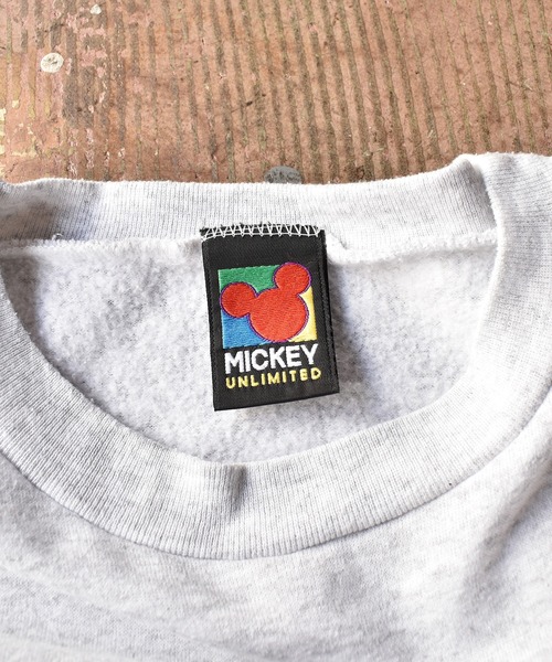 OLDMICKEY (オールドミッキー)の「【ヴィンテージ古着】90's Mickey & Minnie / ミッキー & ミニー スウェット USA製(スウェット・メンズ・グレー・SMALL)」の9枚目の写真