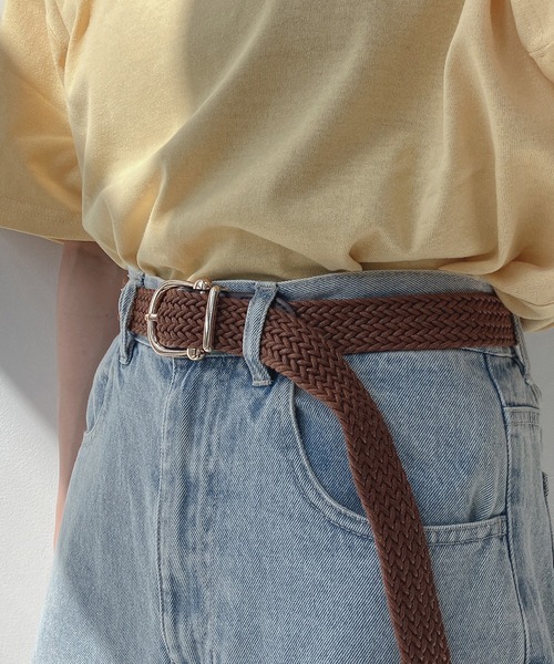 AS KNOW AS plus(アズノゥアズプラス)の「●オシャレバックルベルト(ベルト・レディース・ブラック/ブラウン/ブラウン系/ブラック系・FREE)」の4枚目の写真