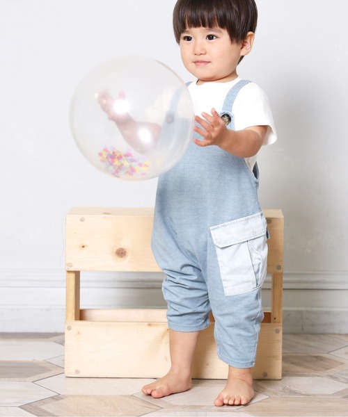 MAKE YOUR DAY(メイクユアデイ)の「無地リブボディシャツ■70.80cm(ロンパース・キッズ・オフホワイト/サックスブルー/モカ・80/70)」の10枚目の写真